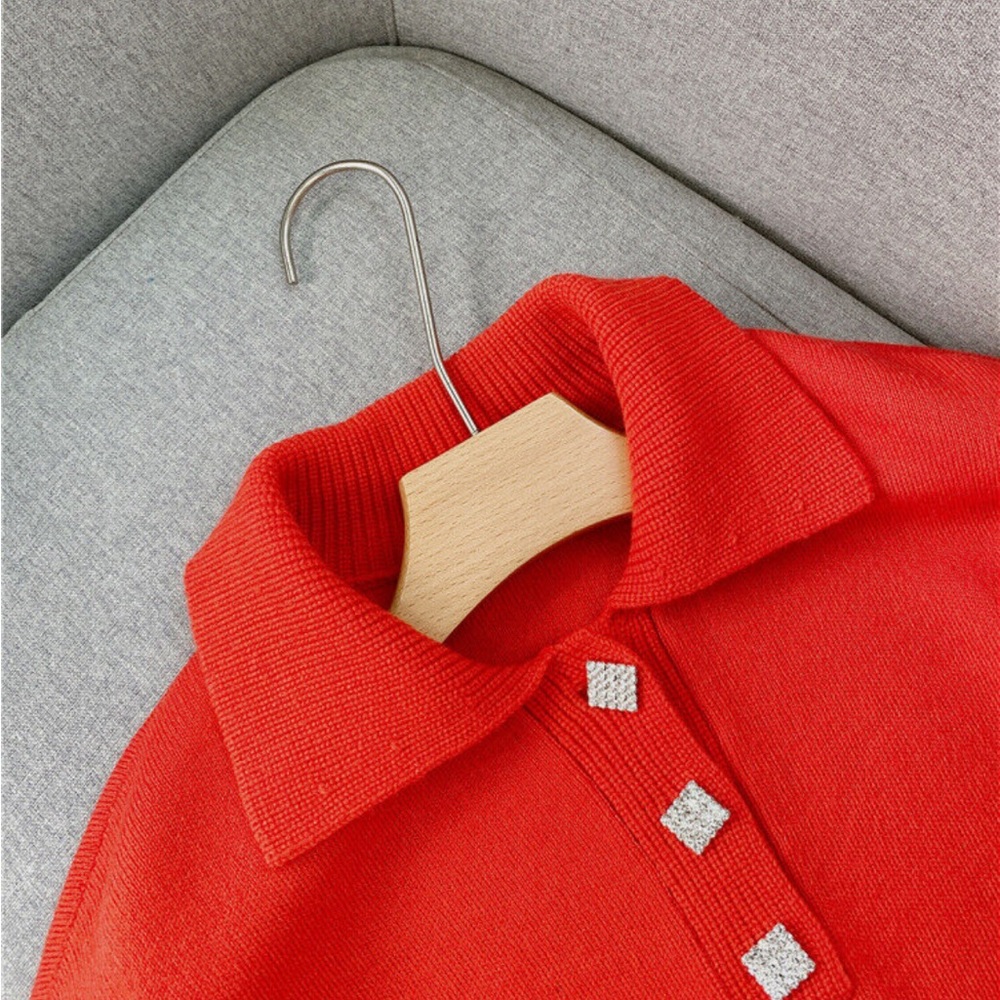 Sandro Red Collared Mini Dress - Picture 3 of 5